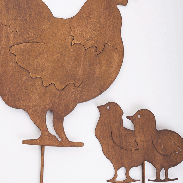 Hen & Chicks Silhouette